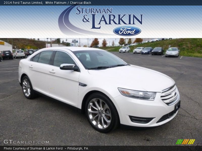 White Platinum / Charcoal Black 2014 Ford Taurus Limited