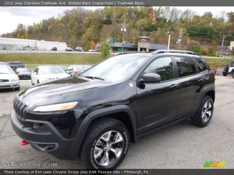 Brilliant Black Crystal Pearl / Trailhawk Black 2015 Jeep Cherokee Trailhawk 4x4