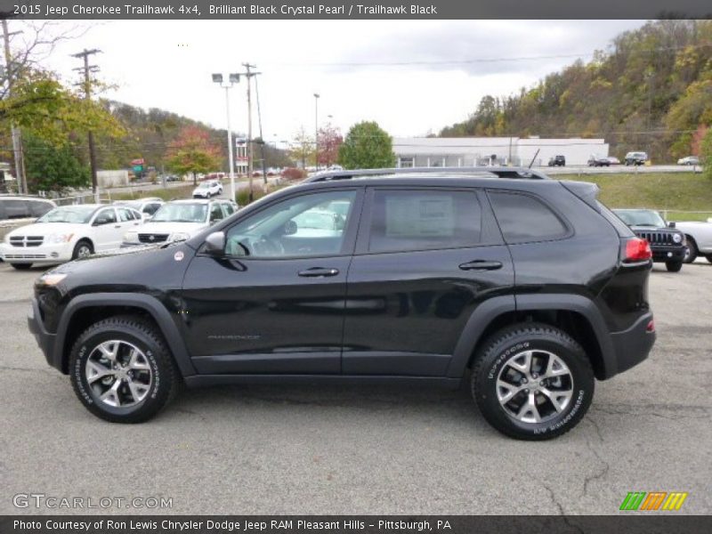 Brilliant Black Crystal Pearl / Trailhawk Black 2015 Jeep Cherokee Trailhawk 4x4