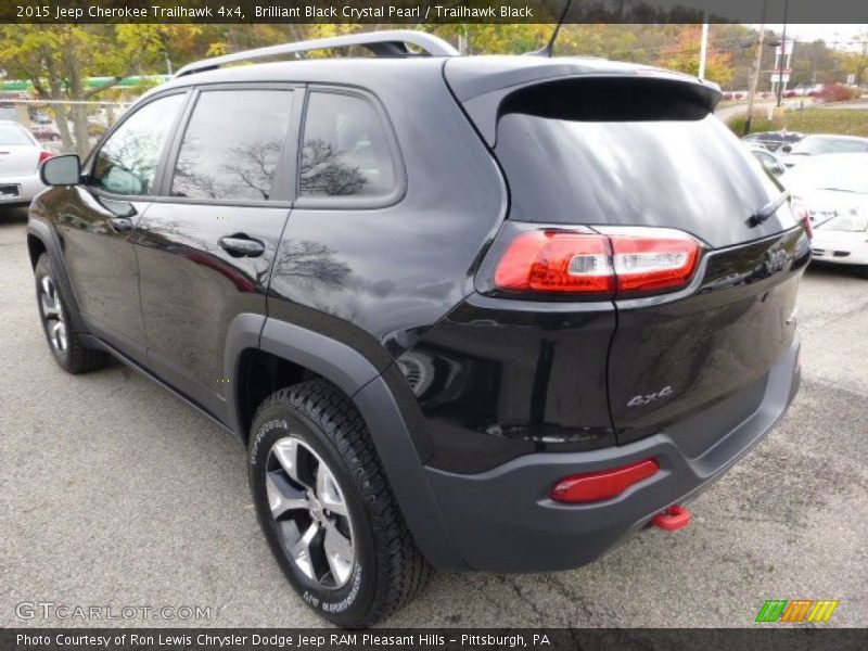 Brilliant Black Crystal Pearl / Trailhawk Black 2015 Jeep Cherokee Trailhawk 4x4