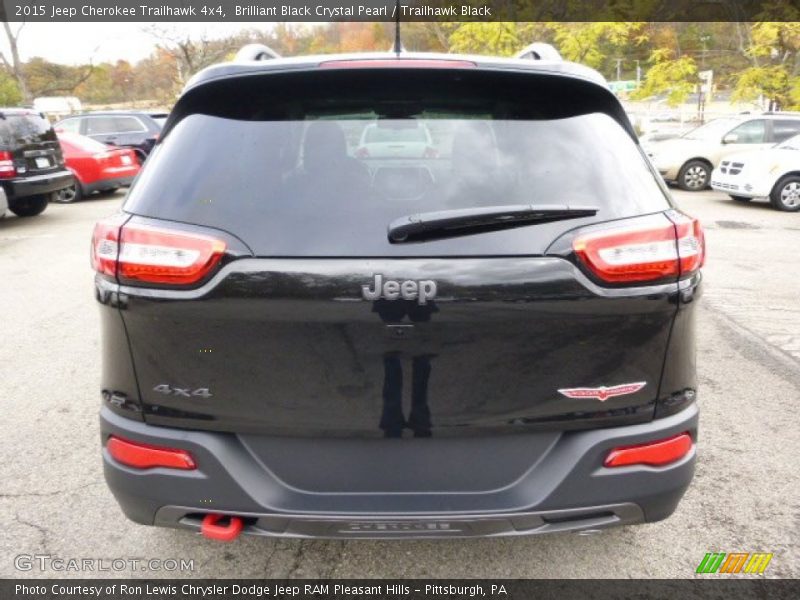 Brilliant Black Crystal Pearl / Trailhawk Black 2015 Jeep Cherokee Trailhawk 4x4