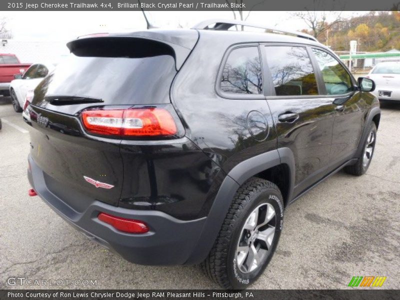 Brilliant Black Crystal Pearl / Trailhawk Black 2015 Jeep Cherokee Trailhawk 4x4