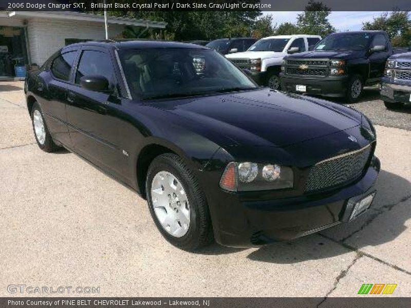 Brilliant Black Crystal Pearl / Dark Slate Gray/Light Graystone 2006 Dodge Charger SXT