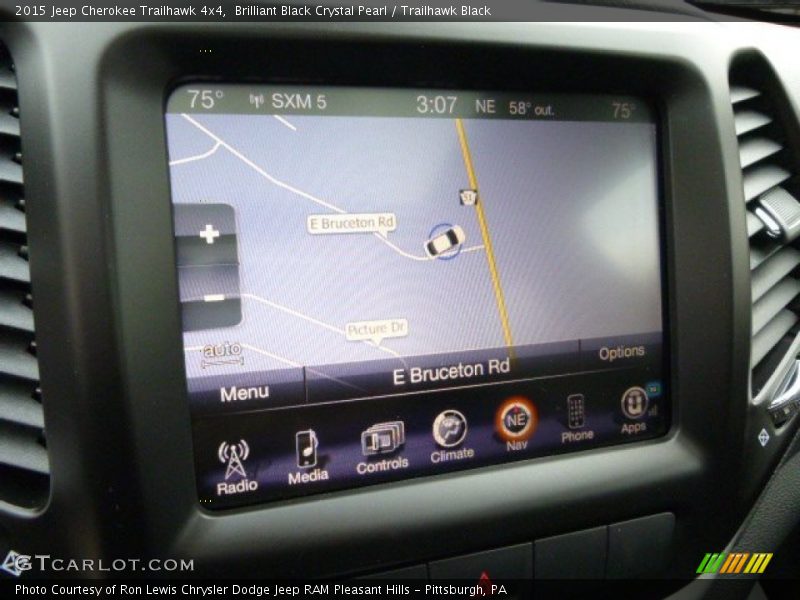 Brilliant Black Crystal Pearl / Trailhawk Black 2015 Jeep Cherokee Trailhawk 4x4