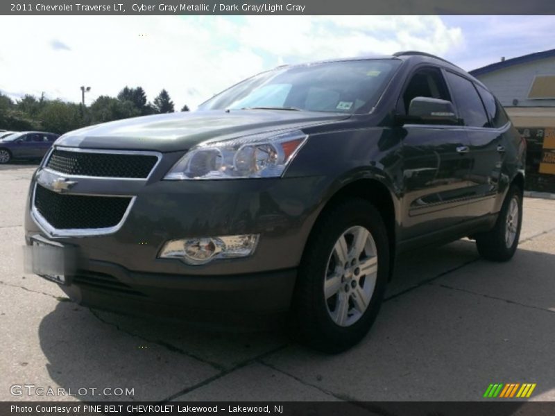 Cyber Gray Metallic / Dark Gray/Light Gray 2011 Chevrolet Traverse LT