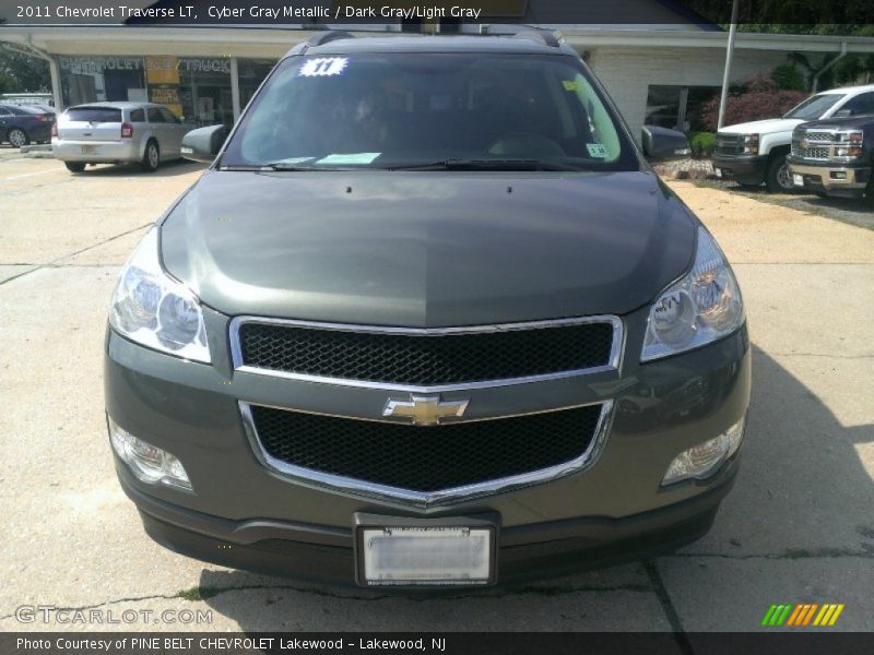 Cyber Gray Metallic / Dark Gray/Light Gray 2011 Chevrolet Traverse LT