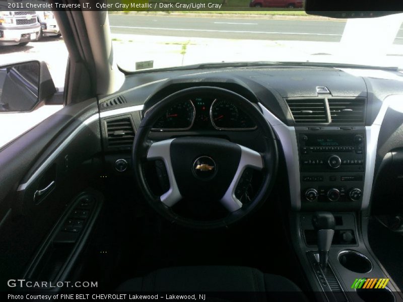 Cyber Gray Metallic / Dark Gray/Light Gray 2011 Chevrolet Traverse LT