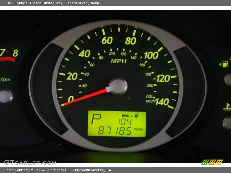 Sahara Silver / Beige 2006 Hyundai Tucson Limited 4x4