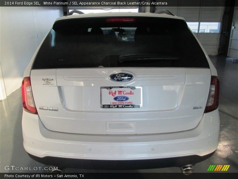 White Platinum / SEL Appearance Charcoal Black Leather/Gray Alcantara 2014 Ford Edge SEL