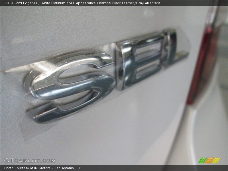 White Platinum / SEL Appearance Charcoal Black Leather/Gray Alcantara 2014 Ford Edge SEL
