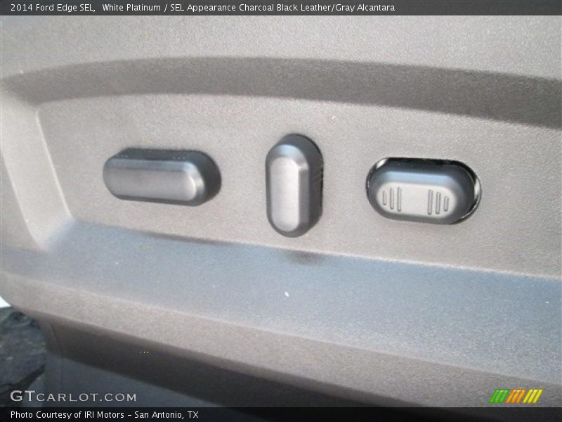 White Platinum / SEL Appearance Charcoal Black Leather/Gray Alcantara 2014 Ford Edge SEL
