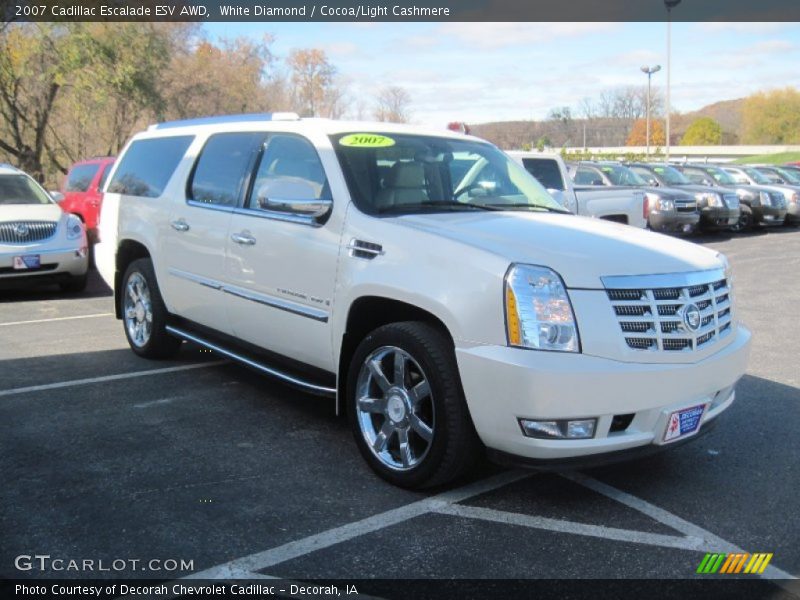 White Diamond / Cocoa/Light Cashmere 2007 Cadillac Escalade ESV AWD