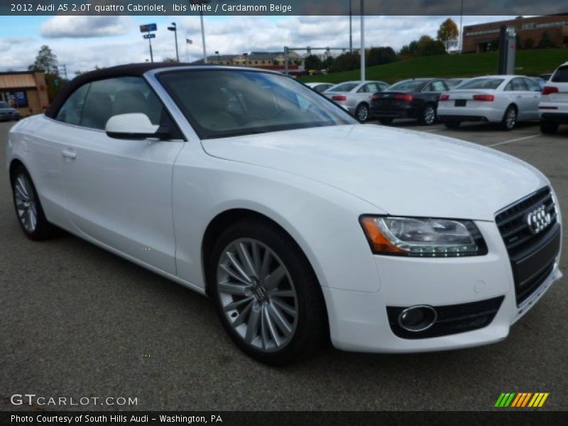 Ibis White / Cardamom Beige 2012 Audi A5 2.0T quattro Cabriolet