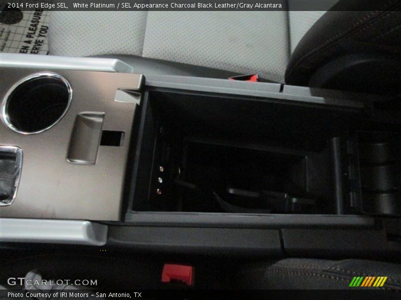 White Platinum / SEL Appearance Charcoal Black Leather/Gray Alcantara 2014 Ford Edge SEL