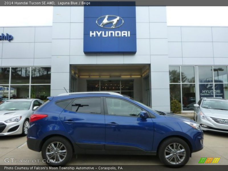 Laguna Blue / Beige 2014 Hyundai Tucson SE AWD