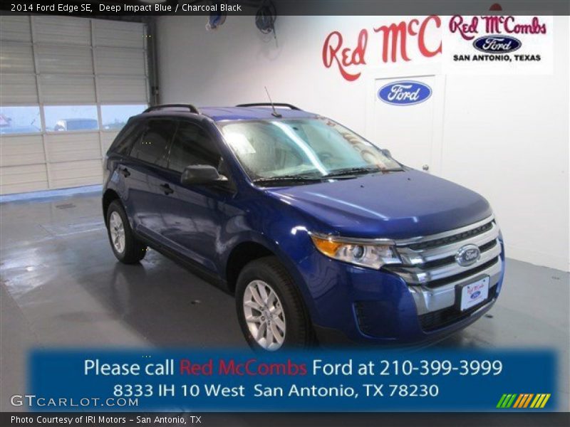 Deep Impact Blue / Charcoal Black 2014 Ford Edge SE