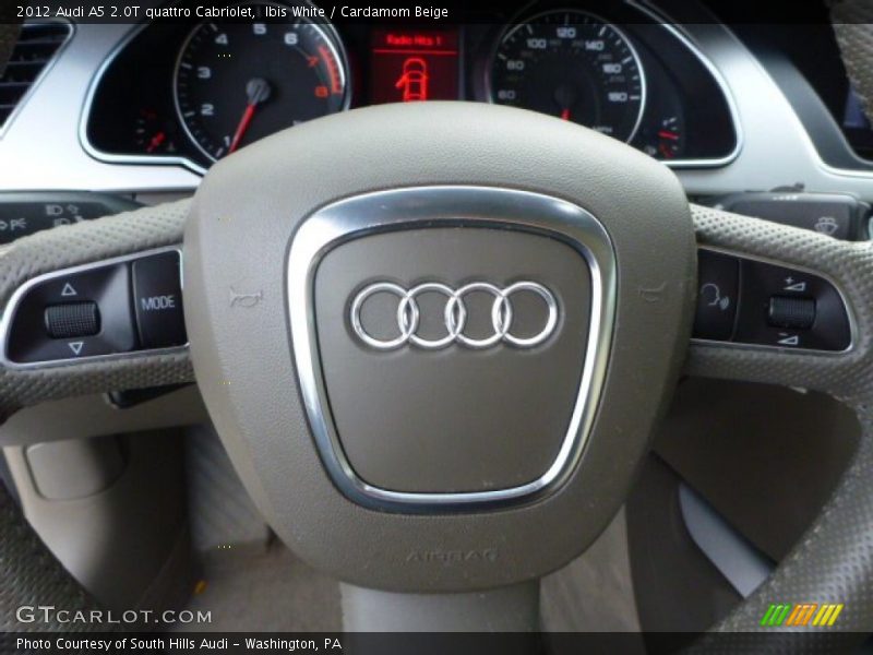 Ibis White / Cardamom Beige 2012 Audi A5 2.0T quattro Cabriolet