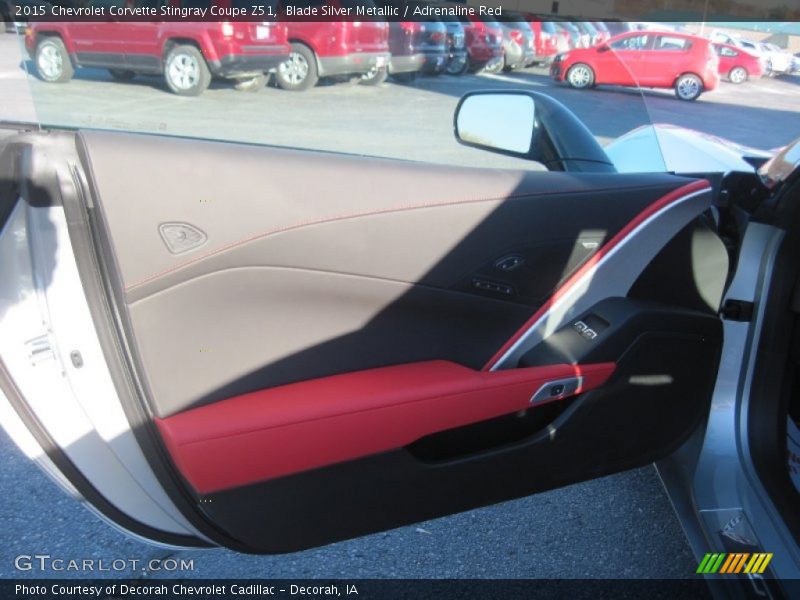 Blade Silver Metallic / Adrenaline Red 2015 Chevrolet Corvette Stingray Coupe Z51