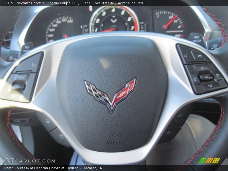 Blade Silver Metallic / Adrenaline Red 2015 Chevrolet Corvette Stingray Coupe Z51