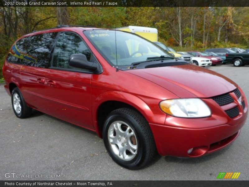 Inferno Red Pearl / Taupe 2002 Dodge Grand Caravan Sport