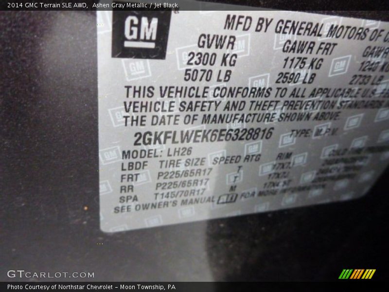Ashen Gray Metallic / Jet Black 2014 GMC Terrain SLE AWD