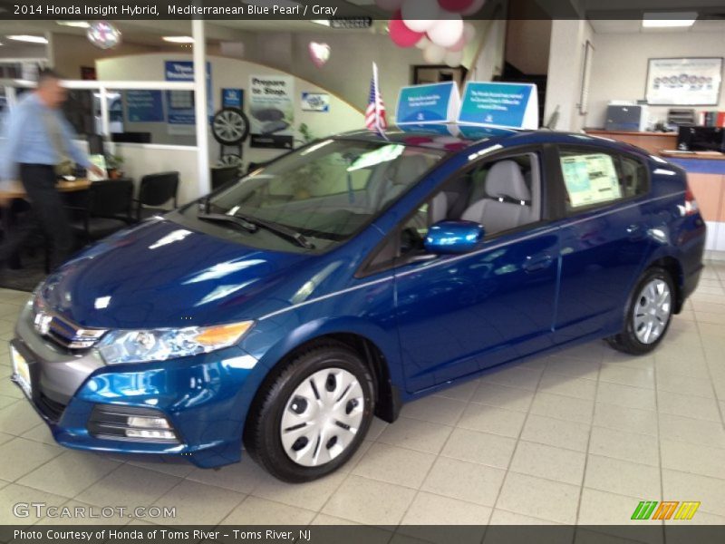 Mediterranean Blue Pearl / Gray 2014 Honda Insight Hybrid