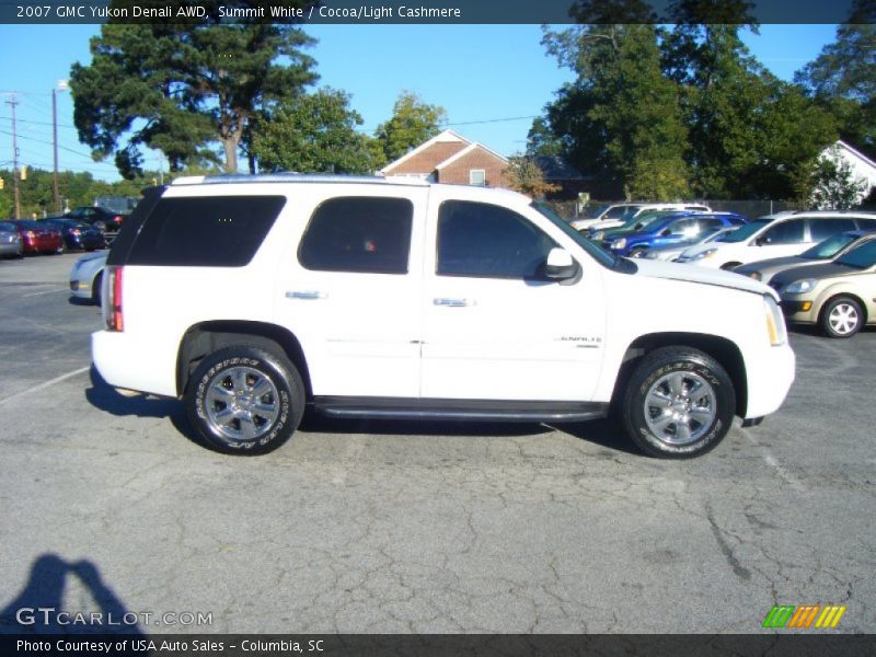 Summit White / Cocoa/Light Cashmere 2007 GMC Yukon Denali AWD