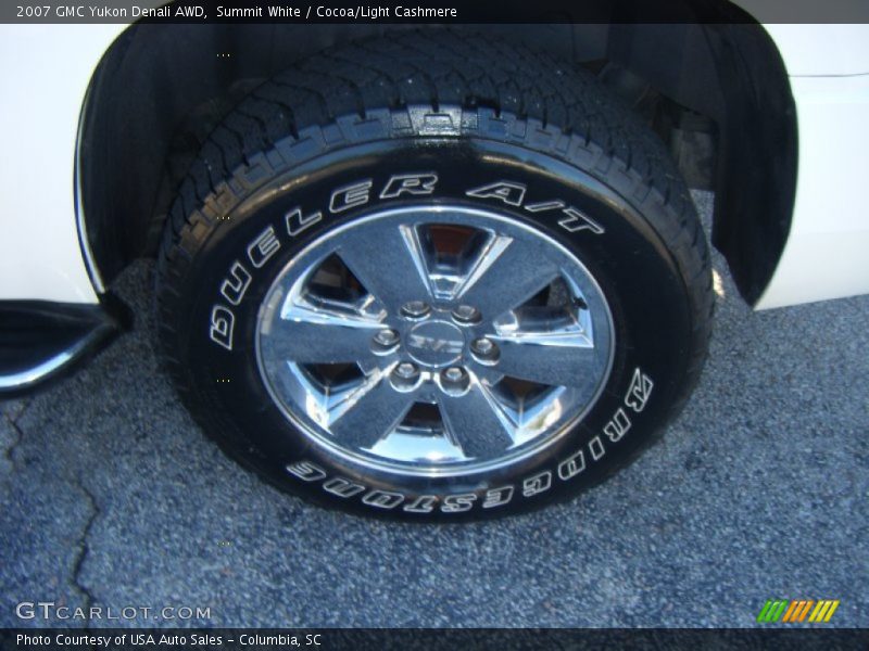 Summit White / Cocoa/Light Cashmere 2007 GMC Yukon Denali AWD