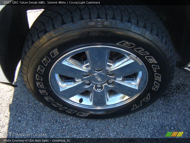 Summit White / Cocoa/Light Cashmere 2007 GMC Yukon Denali AWD