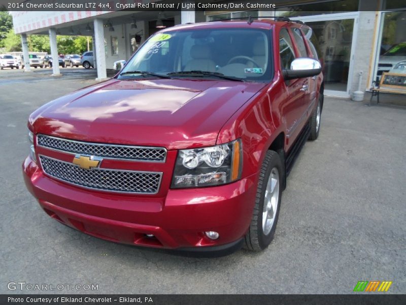 Crystal Red Tintcoat / Light Cashmere/Dark Cashmere 2014 Chevrolet Suburban LTZ 4x4