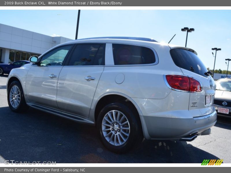White Diamond Tricoat / Ebony Black/Ebony 2009 Buick Enclave CXL