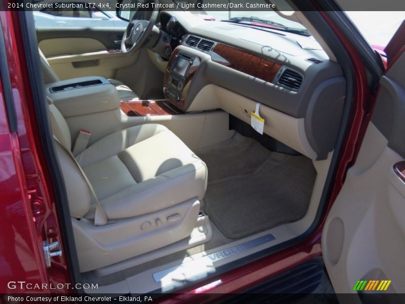 Crystal Red Tintcoat / Light Cashmere/Dark Cashmere 2014 Chevrolet Suburban LTZ 4x4