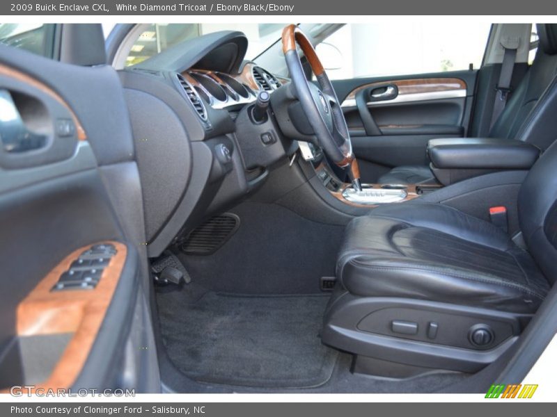 White Diamond Tricoat / Ebony Black/Ebony 2009 Buick Enclave CXL