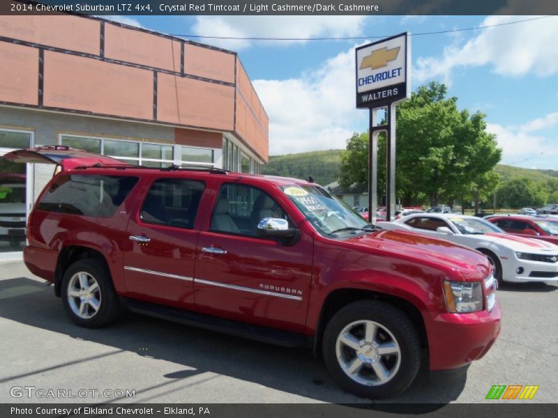 Crystal Red Tintcoat / Light Cashmere/Dark Cashmere 2014 Chevrolet Suburban LTZ 4x4