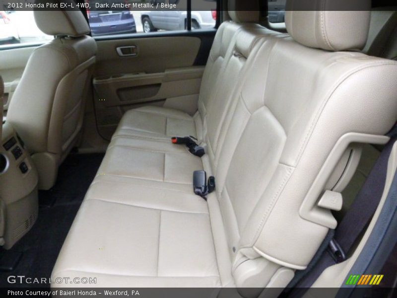 Dark Amber Metallic / Beige 2012 Honda Pilot EX-L 4WD