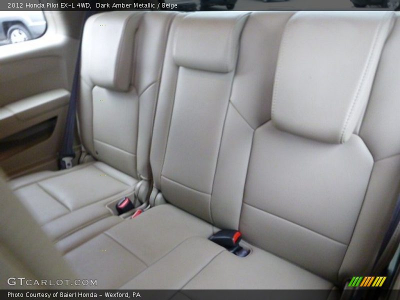 Dark Amber Metallic / Beige 2012 Honda Pilot EX-L 4WD