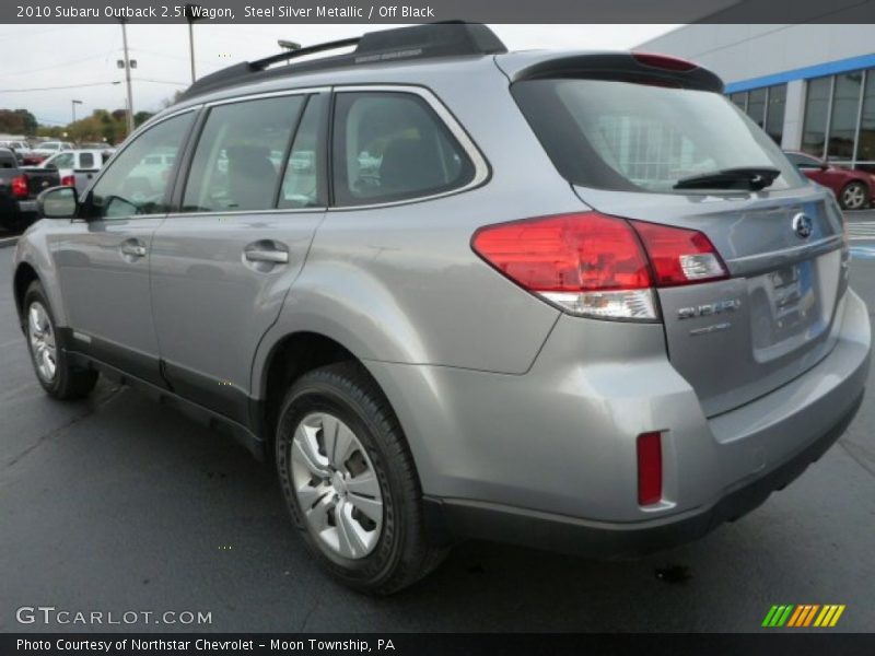 Steel Silver Metallic / Off Black 2010 Subaru Outback 2.5i Wagon