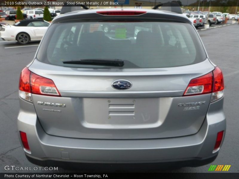 Steel Silver Metallic / Off Black 2010 Subaru Outback 2.5i Wagon