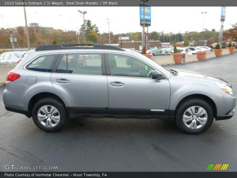 Steel Silver Metallic / Off Black 2010 Subaru Outback 2.5i Wagon