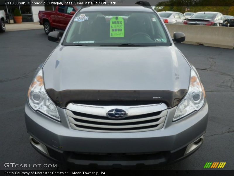 Steel Silver Metallic / Off Black 2010 Subaru Outback 2.5i Wagon