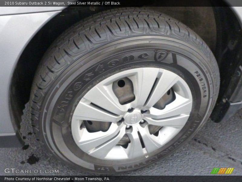 Steel Silver Metallic / Off Black 2010 Subaru Outback 2.5i Wagon