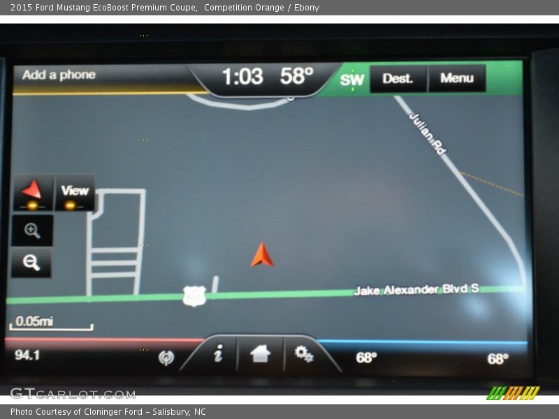 Navigation of 2015 Mustang EcoBoost Premium Coupe