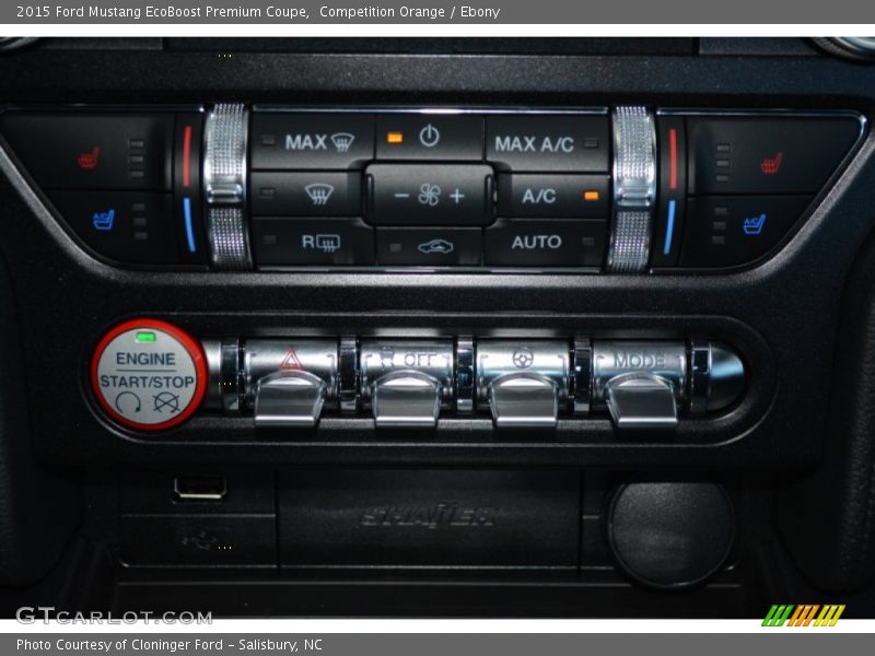 Controls of 2015 Mustang EcoBoost Premium Coupe