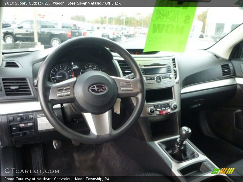 Steel Silver Metallic / Off Black 2010 Subaru Outback 2.5i Wagon