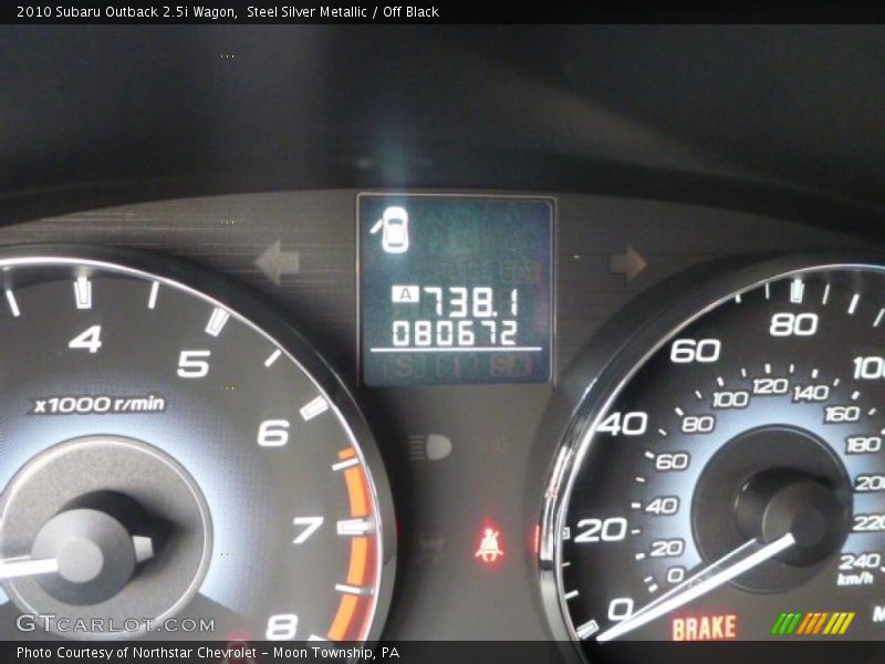 Steel Silver Metallic / Off Black 2010 Subaru Outback 2.5i Wagon