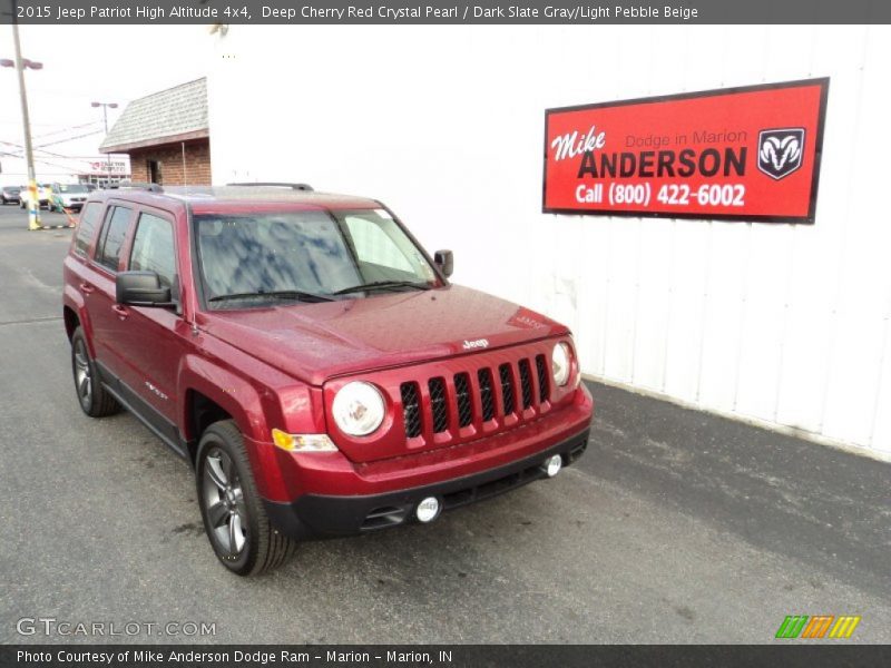 Deep Cherry Red Crystal Pearl / Dark Slate Gray/Light Pebble Beige 2015 Jeep Patriot High Altitude 4x4