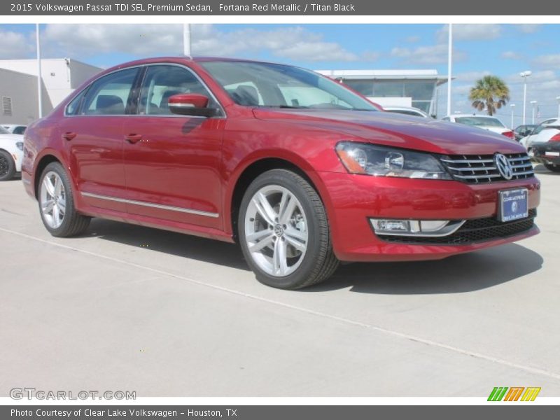 Fortana Red Metallic / Titan Black 2015 Volkswagen Passat TDI SEL Premium Sedan