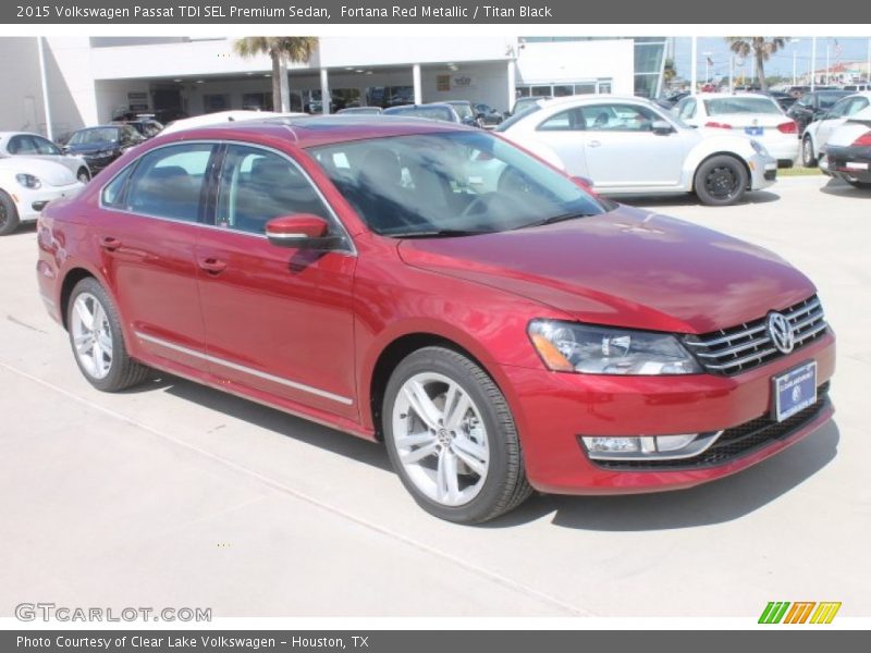 Fortana Red Metallic / Titan Black 2015 Volkswagen Passat TDI SEL Premium Sedan