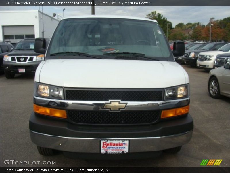 Summit White / Medium Pewter 2014 Chevrolet Express 3500 Passenger Extended LT