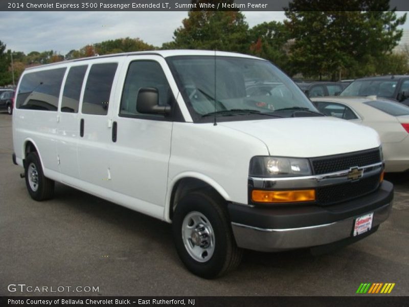 Summit White / Medium Pewter 2014 Chevrolet Express 3500 Passenger Extended LT